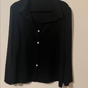 SHEIN Black Button Down Shirt